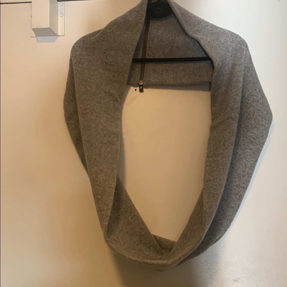 Gray cashmere Infinity Scarf
